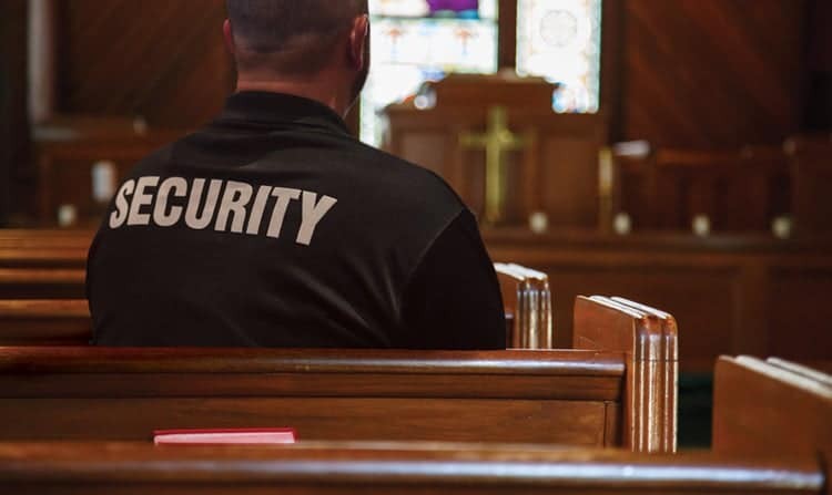 Advanced surveillance system in a church for religious security
