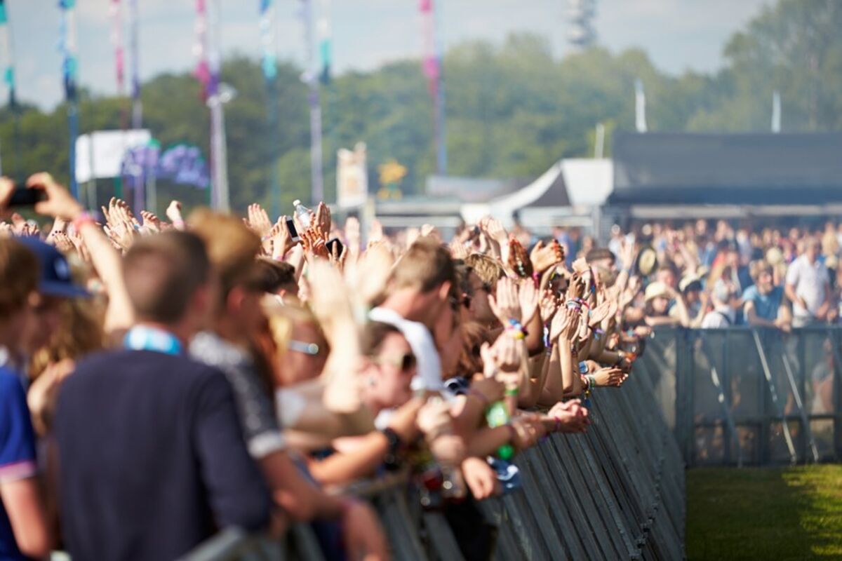 Security team ensuring safety during a music festival.