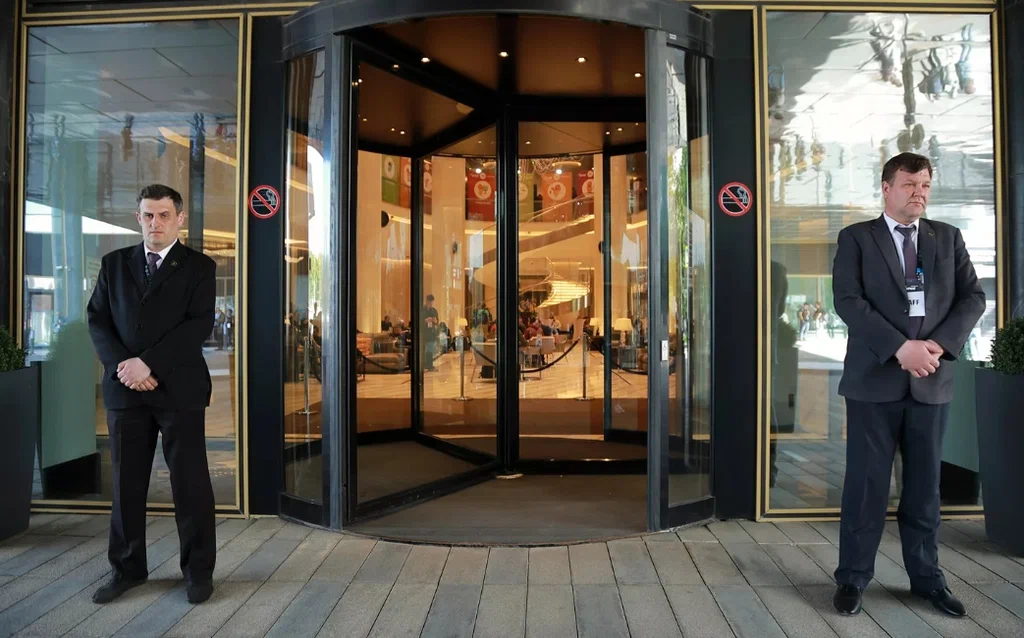 Hotel Security Service ensuring guest safety with 24/7 surveillance and access control measures.