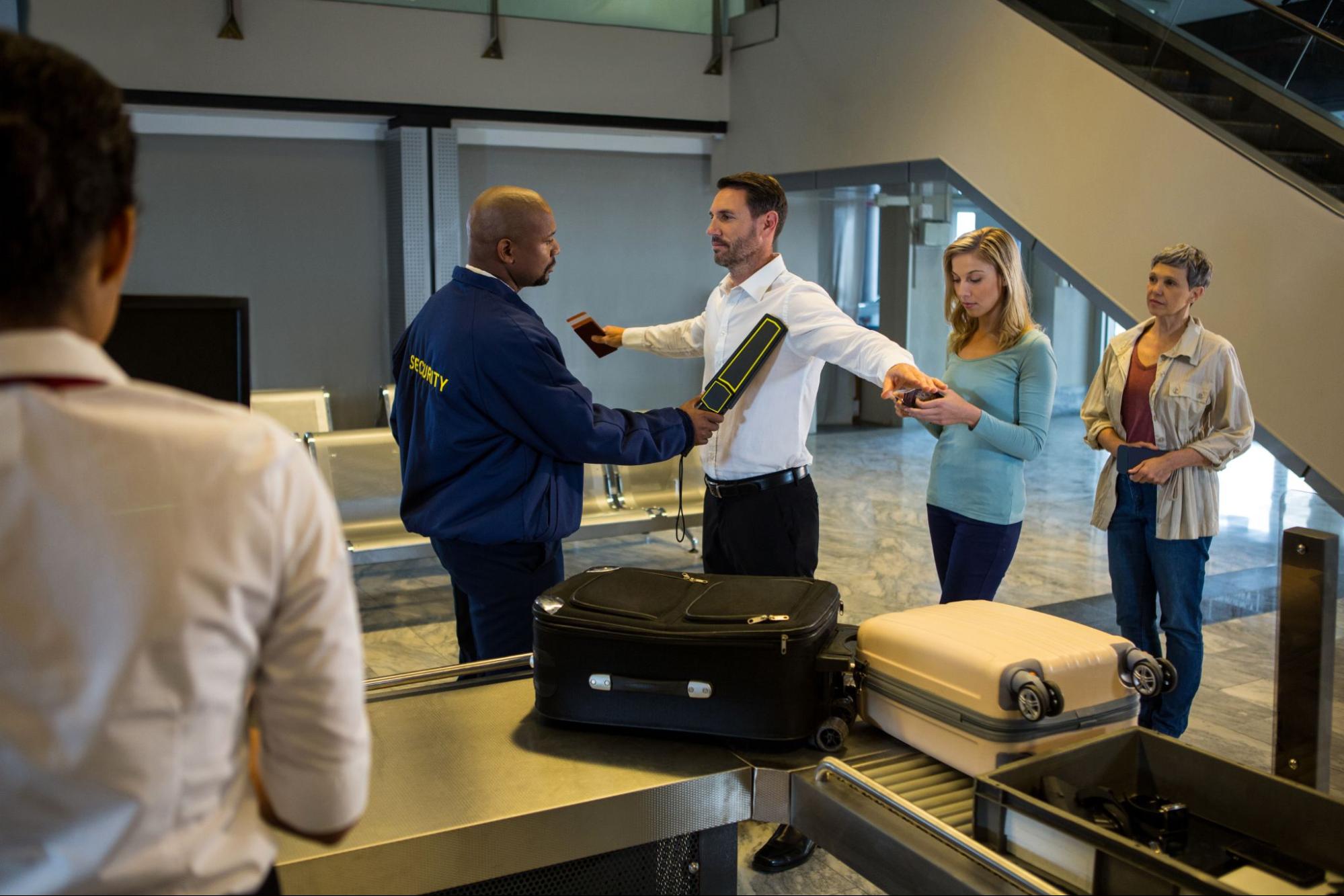 Airport Security Services providing surveillance and protection for passengers.