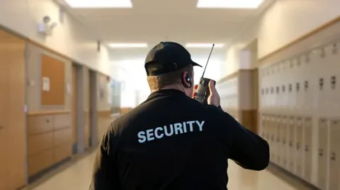 Professional school security service ensuring safety for students and staff.